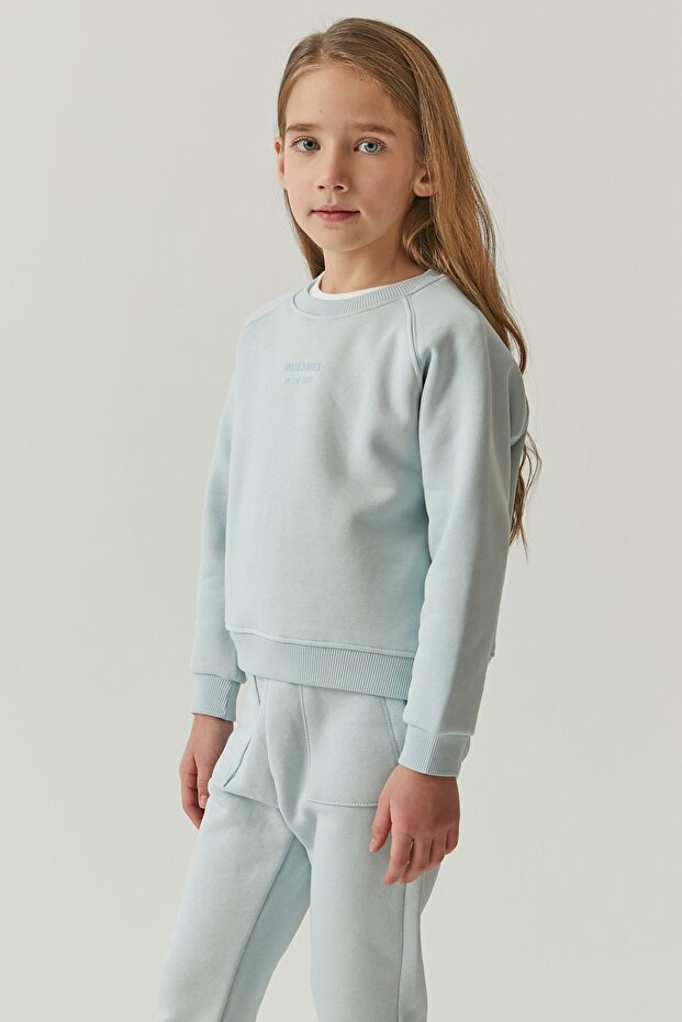 Girl's Basic Sweat Top - 3