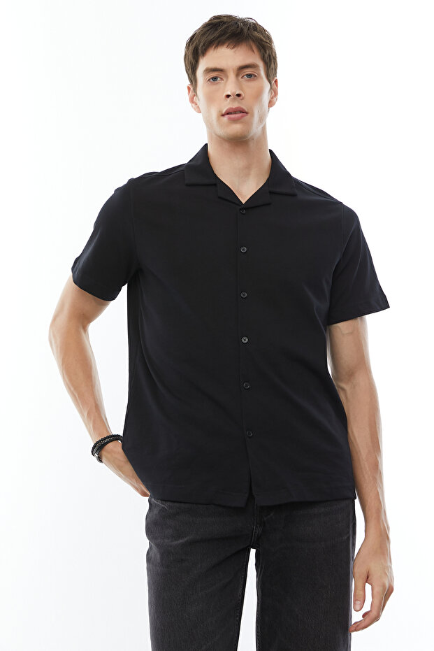 Regular Devrik Yaka Gömlek - 3