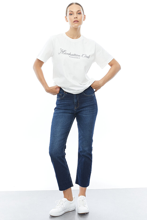 Yazılı Basic T-shirt - 5