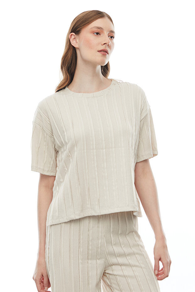 Dikiş Detaylı Bluz - 1