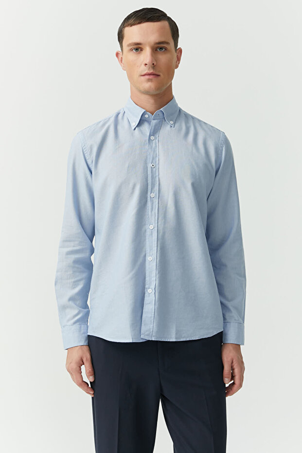 Collared Buttoned Relaxed Shirt - 4