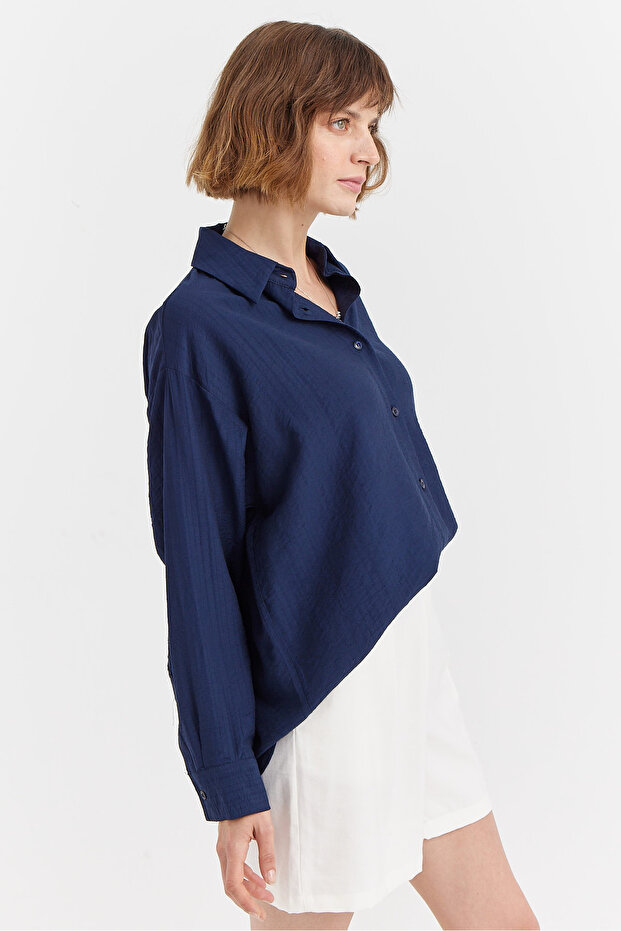 Kadın Oversize Gömlek - 2