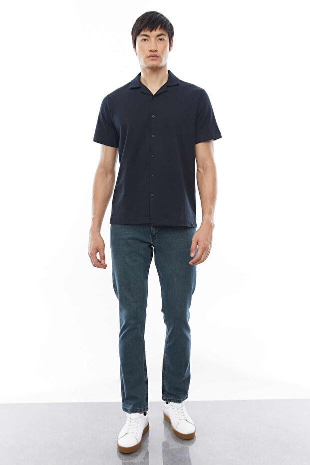 Regular Devrik Yaka Gömlek - 8