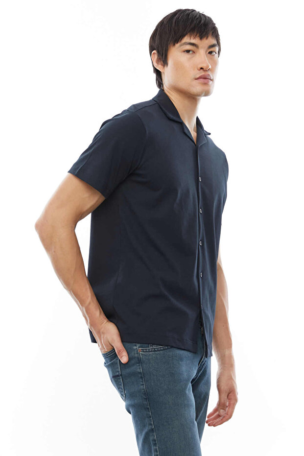 Regular Devrik Yaka Gömlek - 4