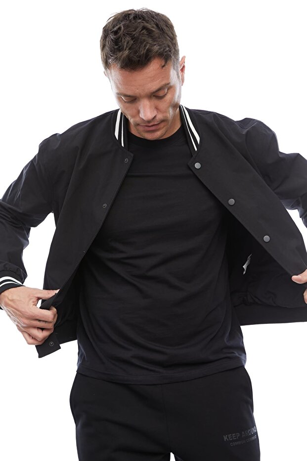 Men's Patchwork Bomber Jacket - 6