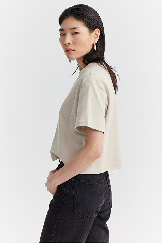 Γυναικείο κοντό μπλουζάκι Basic - 6