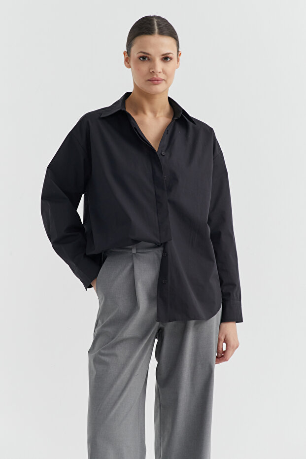 Kadın Basic Gömlek - 1
