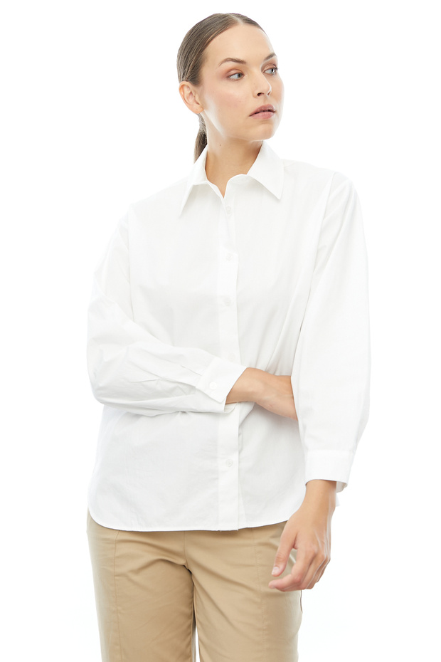 Kadın Basic Oversize Gömlek - 5