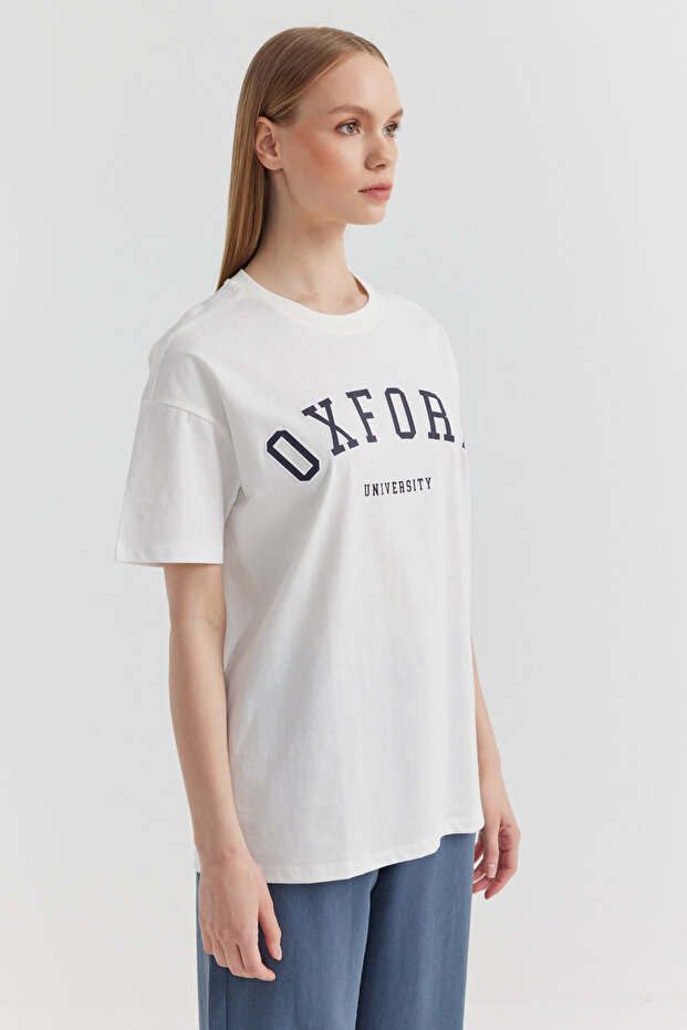 Kadın Baskılı Basic T-shirt - 3