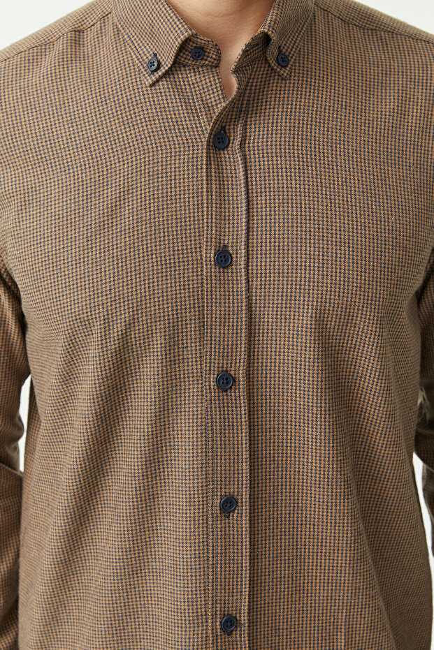 Gingham Patterned Regular Shirt - 7
