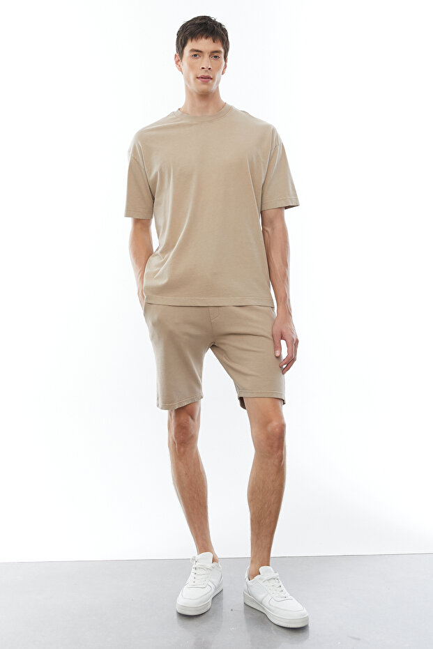 Yıkamalı Oversize Basic T-shirt - 6