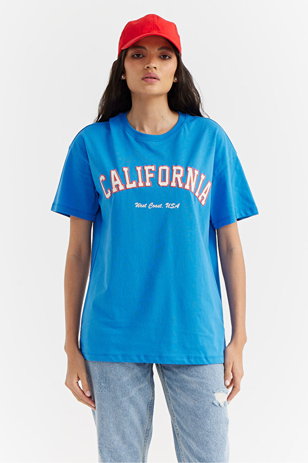 Kadın Baskılı Basic T-shirt - 1