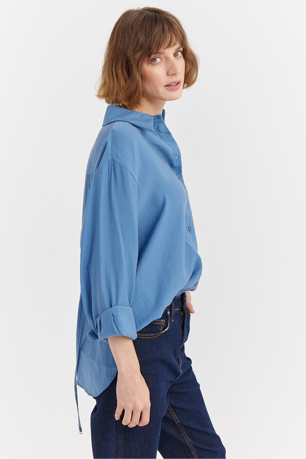 Kadın Yumuşak Dokulu Basic Gömlek - 4