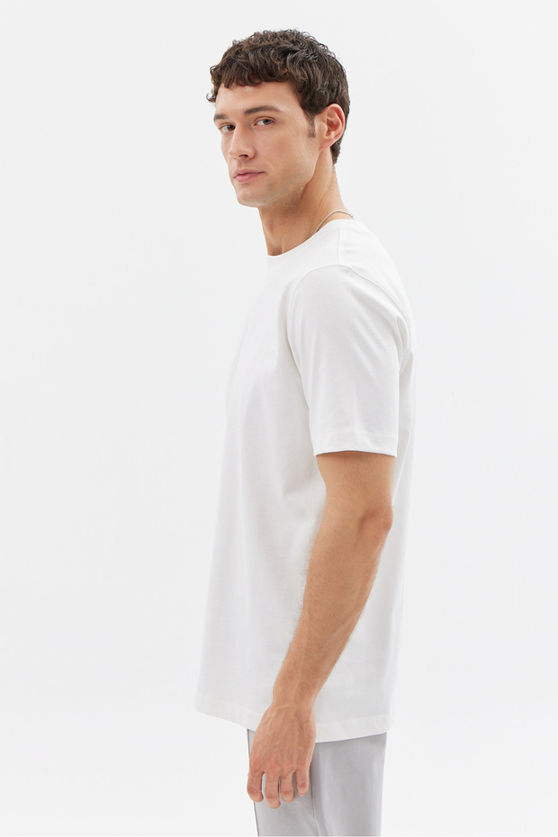 Erkek Bisiklet Yaka Basic T-shirt - 3