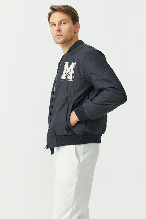 Jachetă bomber brodată pentru bărbați - 5