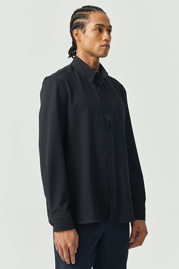 Regular Dokulu Gömlek - 4