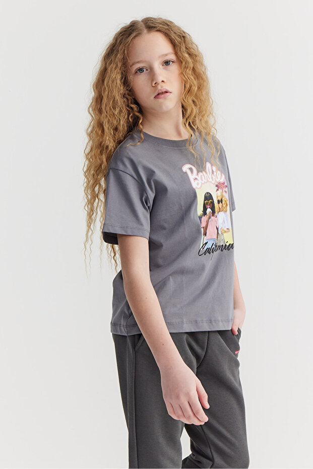 Kız Çocuk Baskılı Basic T-shirt - 7