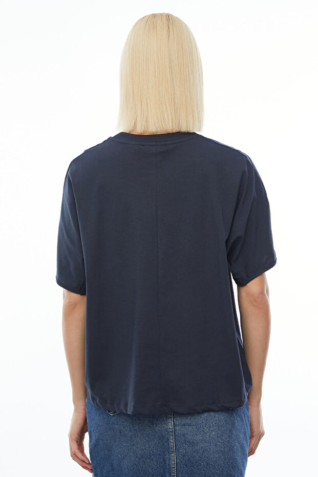 Bol Kesim Basic T-shirt - 6