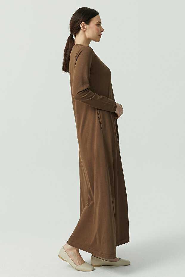 Kadın Uzun Basic Elbise - 5