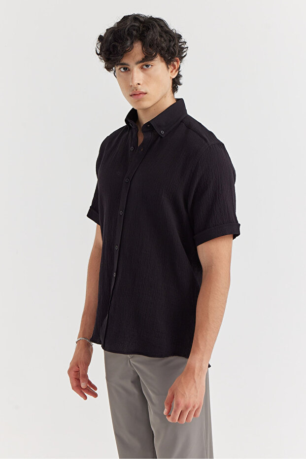 Erkek Regular Dokulu Gömlek - 3