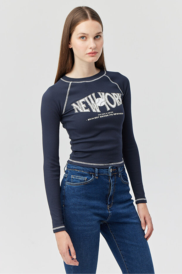 Kadın Kontrast Dikişli Body - 4