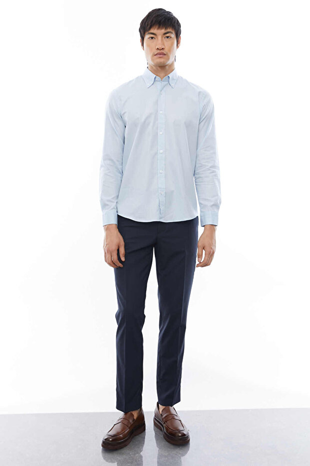 Yaka Düğmeli Gömlek - 8