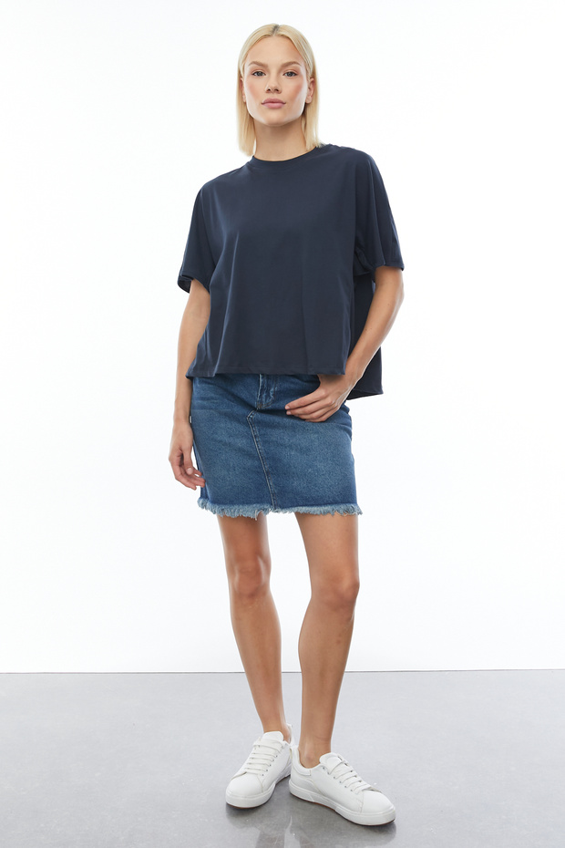 Bol Kesim Basic T-shirt - 5