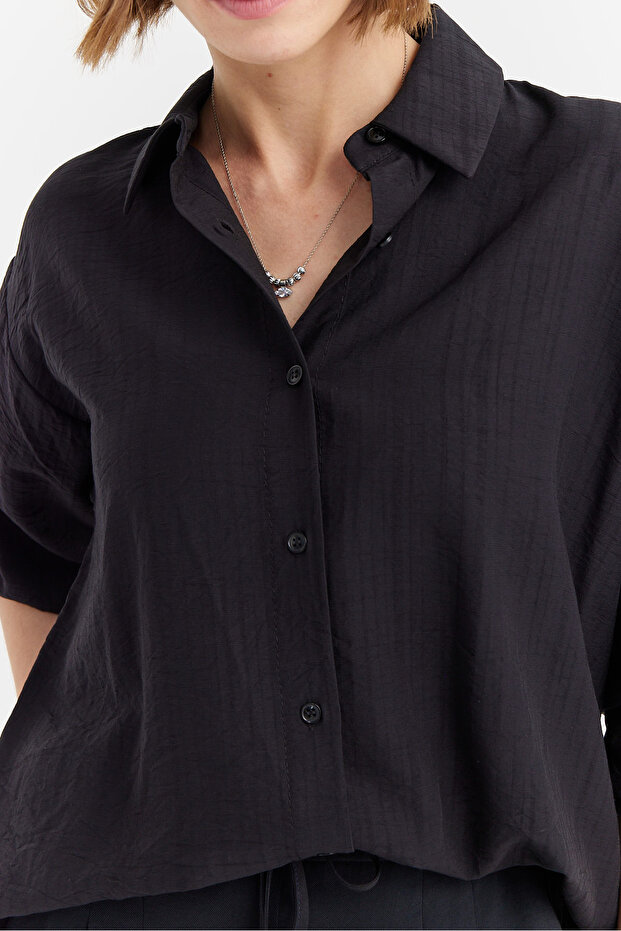 Kadın Oversize Gömlek - 7