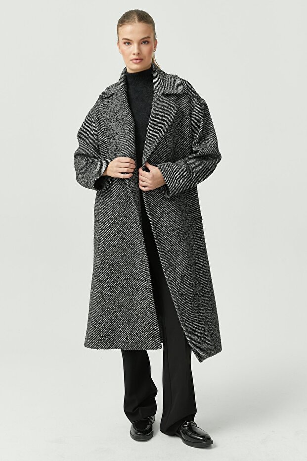 Kadın Regular Buklet Kaban - 3