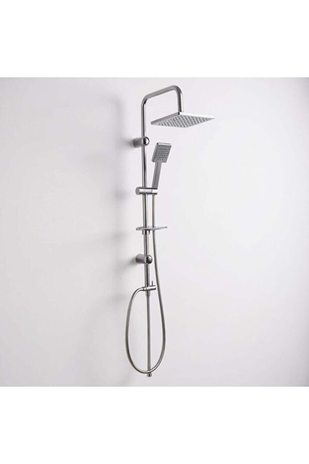 Modern Square Chrome Shower Riser - - 2