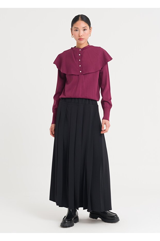 Beli Lastikli Piliseli Etek - 1