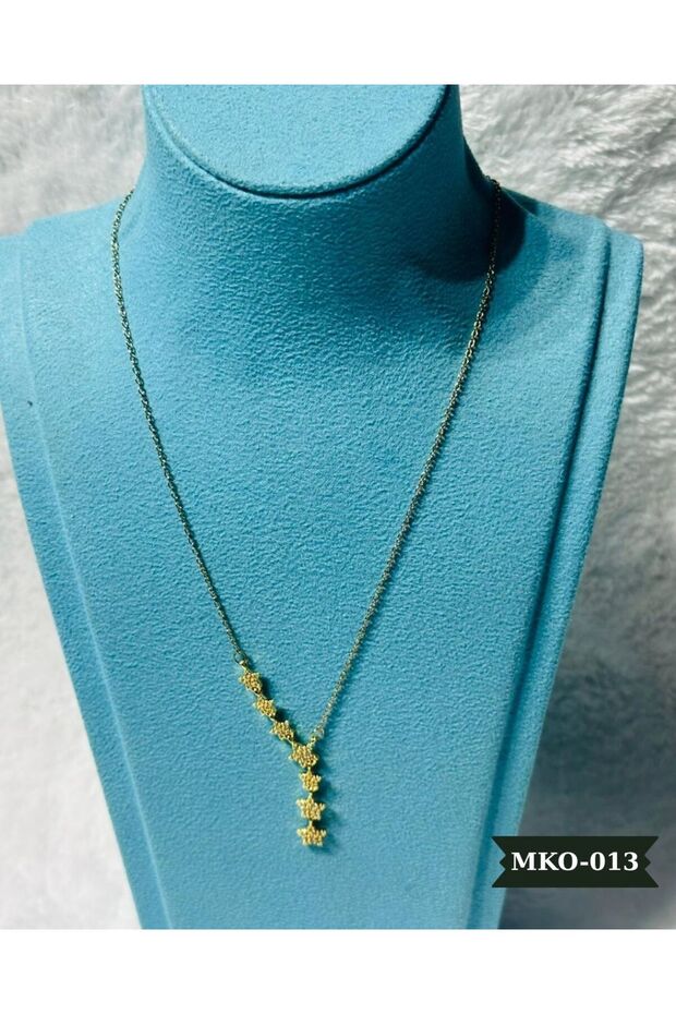 Star Row Steel Necklace