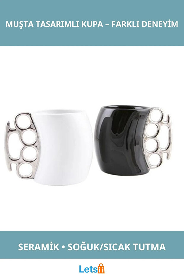 كوب سيراميك بتصميم قبضة اليد - 1