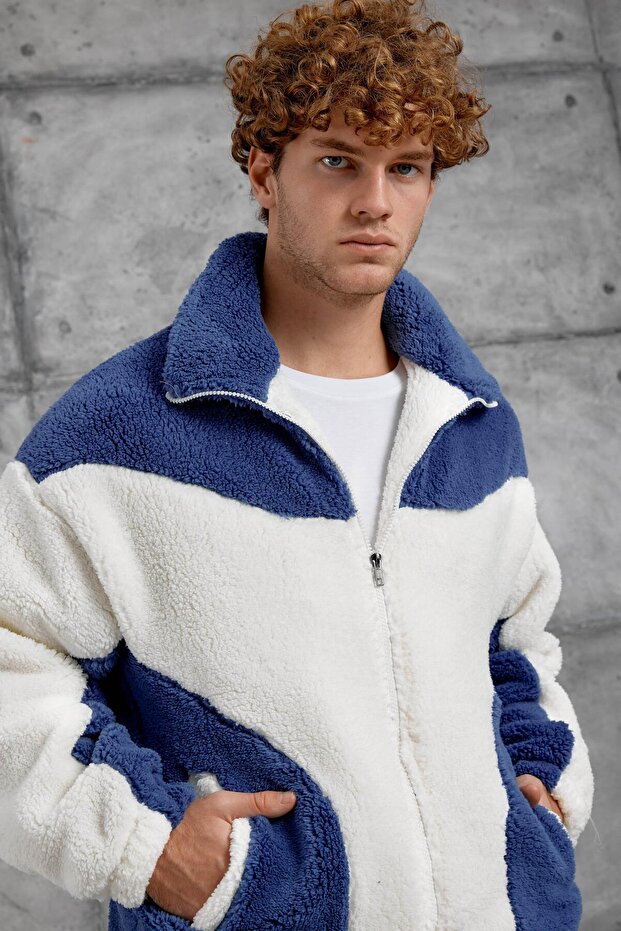 Erkek Mavi LNS PELUŞ CEKET - 6