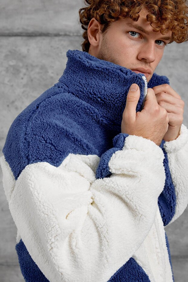 Erkek Mavi LNS PELUŞ CEKET - 2