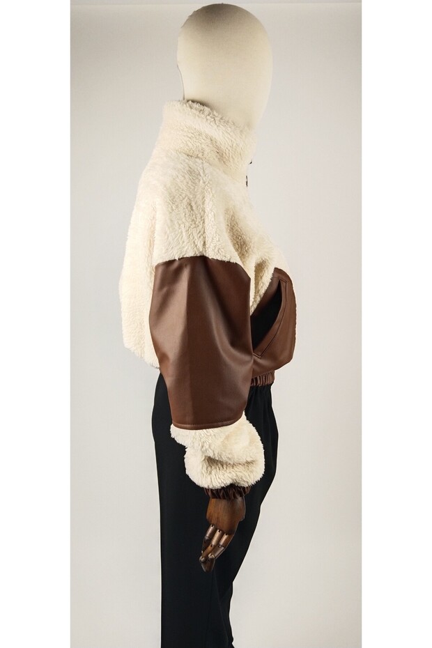 DERİLİ GARNİLİ PELUŞ MONT - 4