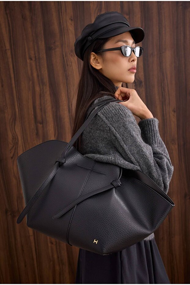 Maxi Shopper Çanta Siyah - 5