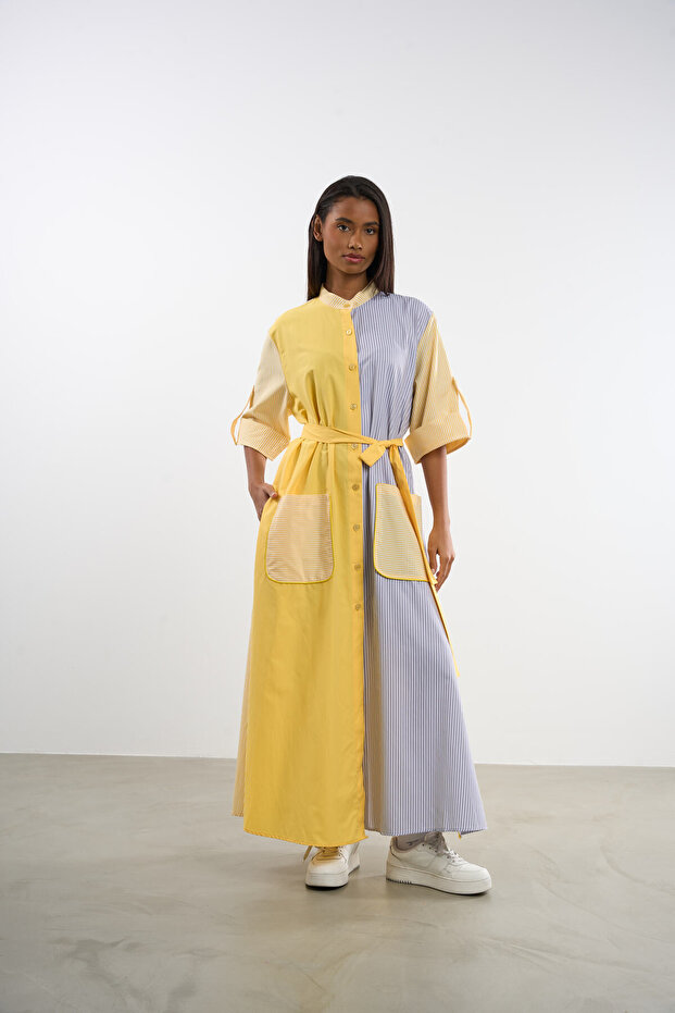 Belted Shirt Dress with Pockets | 25287 | 44-50