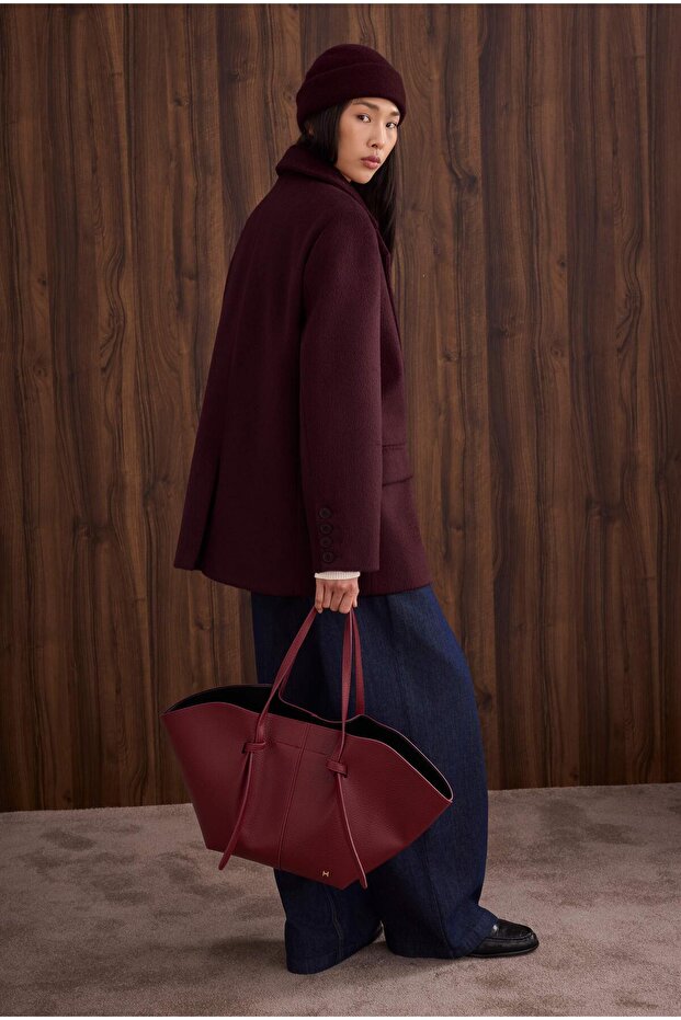 Maxi Shopper Çanta Bordo - 2