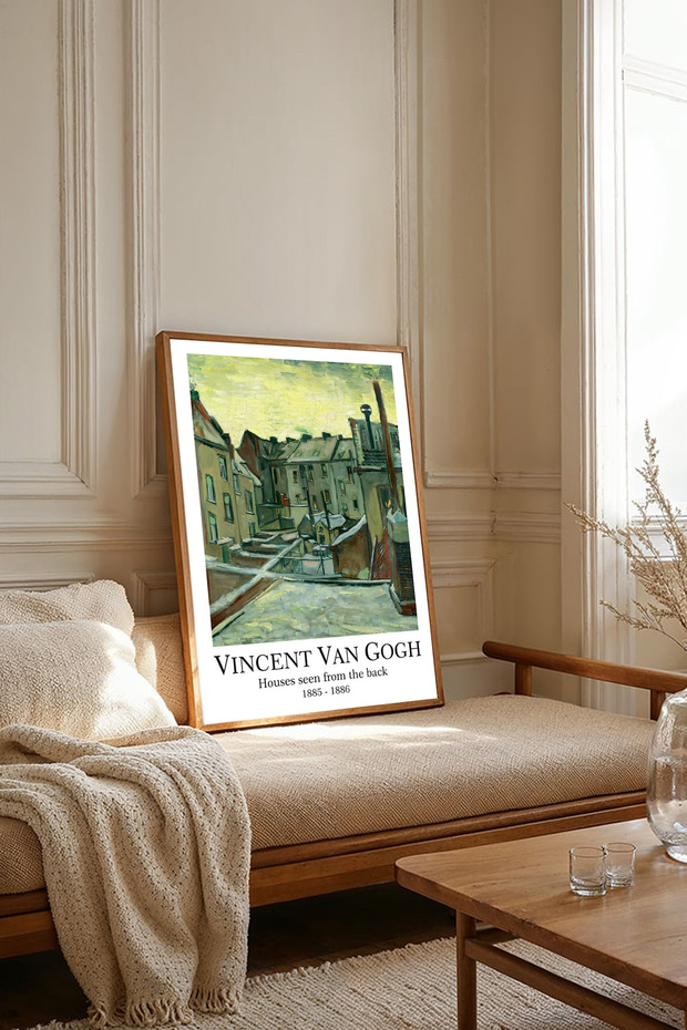 One Piece Wooden Framed Living Room Hall Kitchen Painting Van Gogh Paintings Tk2273