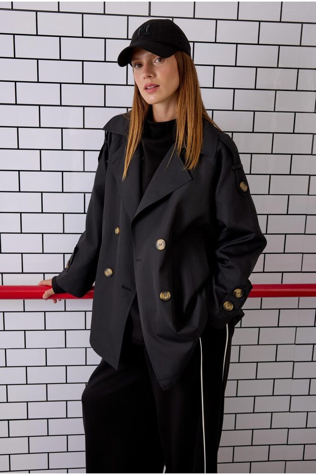 Contrast Piped Tracksuit Set Black - 4