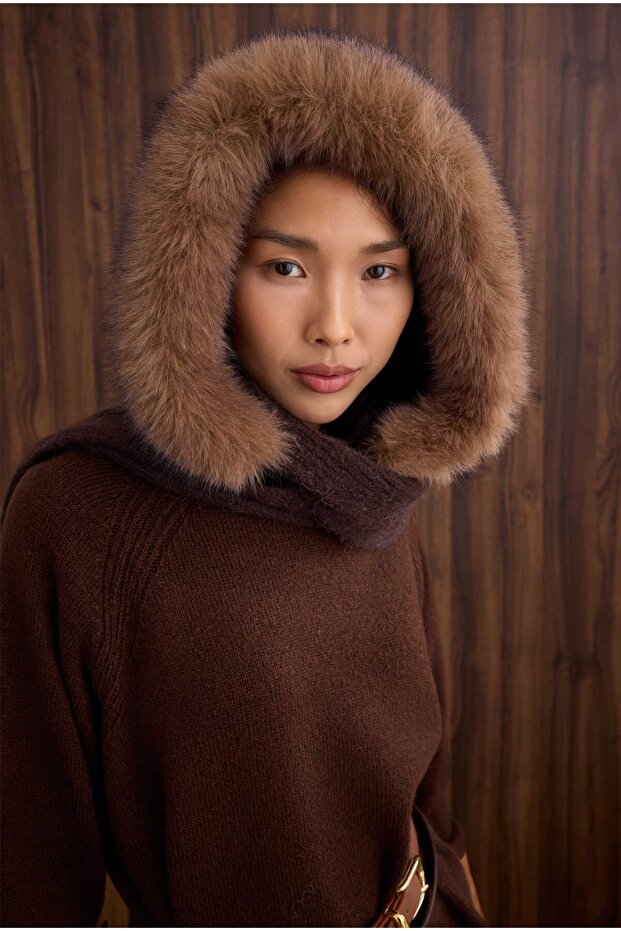 Balıkçı Yaka Basic Kazak Kahve - 2