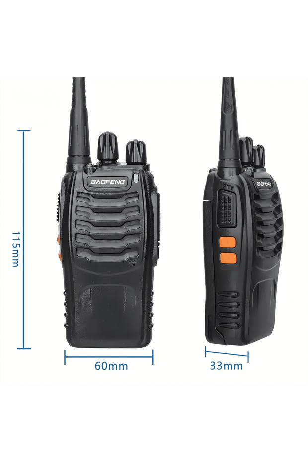 2pcs Two Way Radio, Walkie Talkies, Handheld Transceiver, Intercom, Rechargeable, Long Range - 7