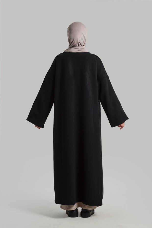 Çelik Örme Hırka - Siyah - 5