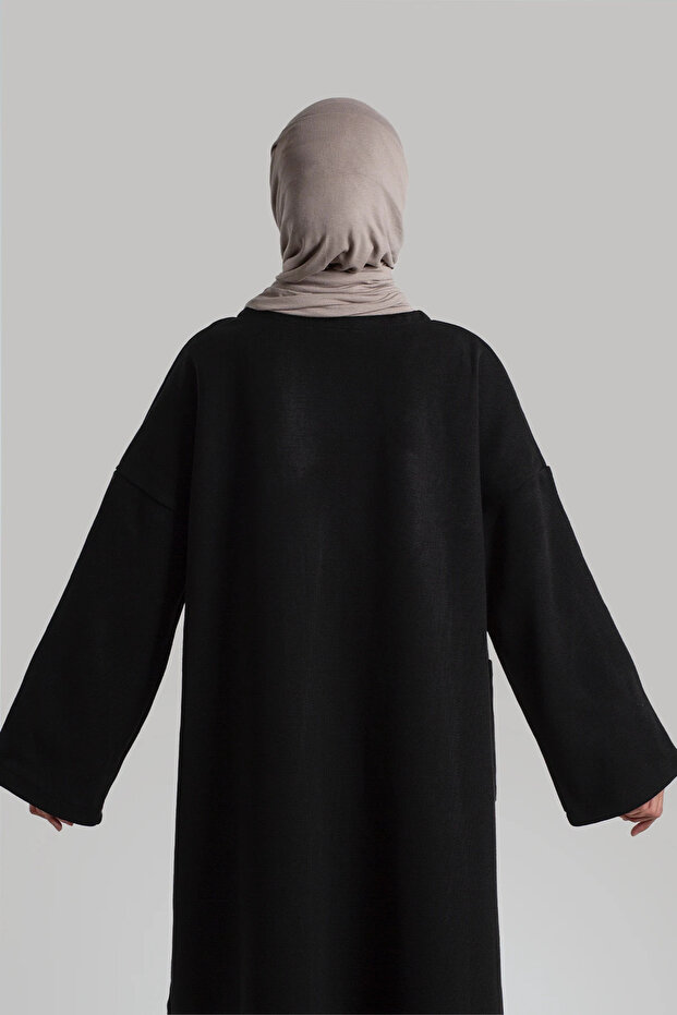 Çelik Örme Hırka - Siyah - 4