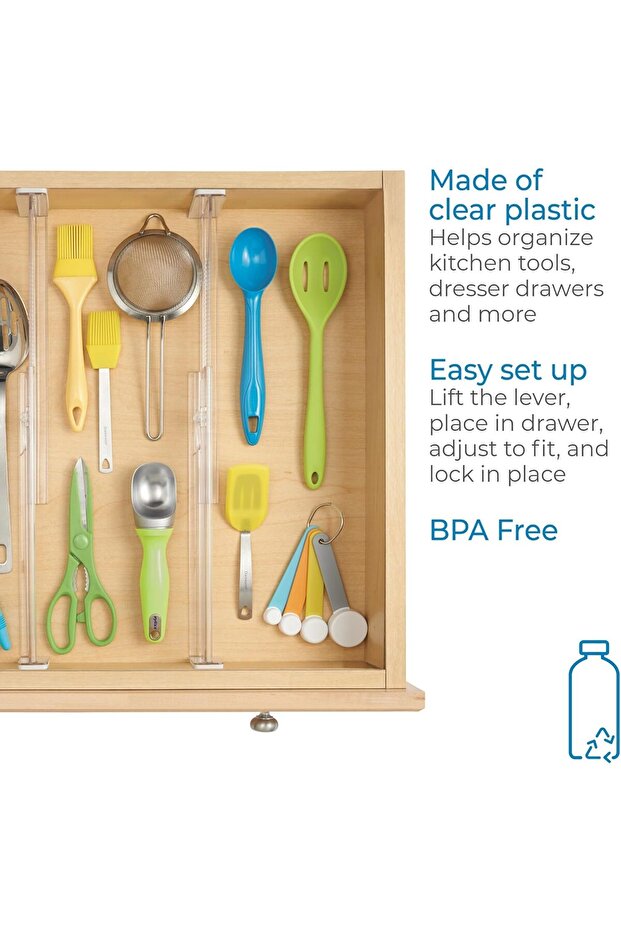 فواصل أدراج بلاستيكية قابلة للتعديل - 6