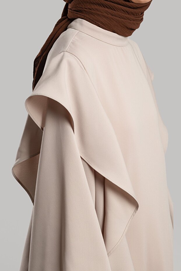 Rochie Volanlı Ferace - Stone - 3