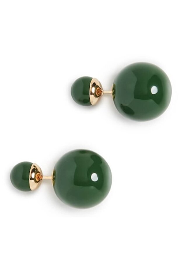 - Green Agate Earrings - 1