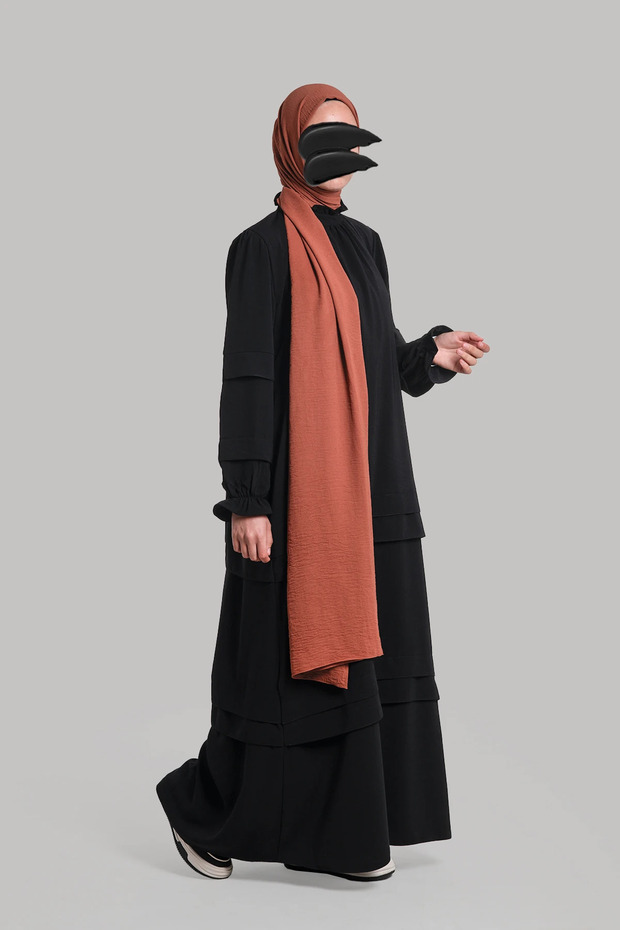 Defne Elbise - Siyah - 6