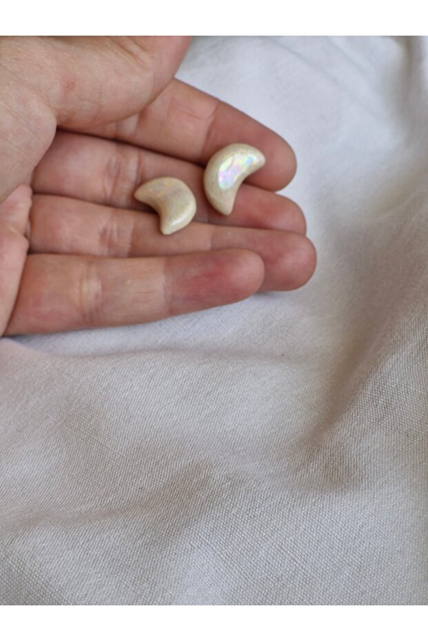 Seramik Ay Küpe - 2